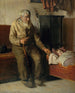 Kristian, blinde, die voor een kind zorgt - Michael Ancher — weergave van het kunstwerk