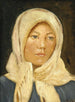 Een jonge vrouw uit Skagen met een tulband - Michael Ancher — weergave van het kunstwerk