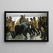 Vissers die een boot lanceren - Michael Ancher — ingelijst kunstwerk aan de muur