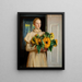 Meisje met zonnebloemen 1893 - Michael Ancher — ingelijst kunstwerk aan de muur