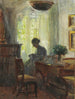 Binnenhuis van de kunstenaar mevrouw Anna Ancher door Sytjet - Michael Ancher — weergave van het kunstwerk