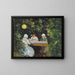 "Ensemble dans le jardin un soir d'été sous la lampe" - Michael Ancher — ingelijst kunstwerk aan de muur