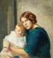 Jonge moeder met kind - Michael Ancher — weergave van het kunstwerk