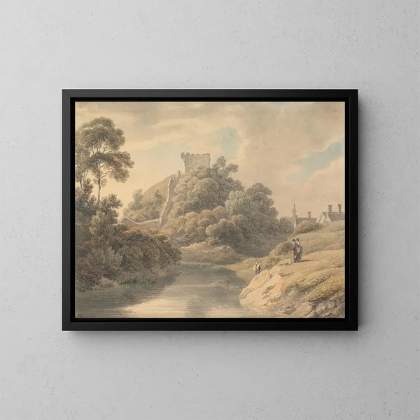 Château de Clare, Suffolk - Michael Angelo Rooker — framed artwork on a wall