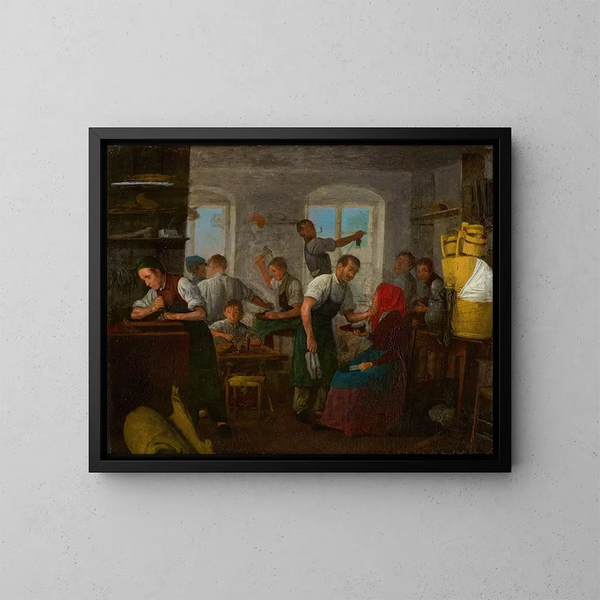 Atelier de cordonnier - Michael Neder — framed artwork on a wall