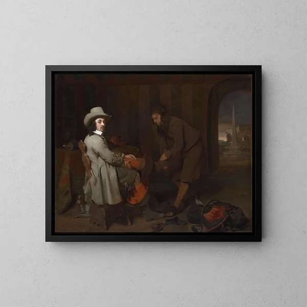 Anthonij de Bordes et son valet - Michael Sweerts — framed artwork on a wall