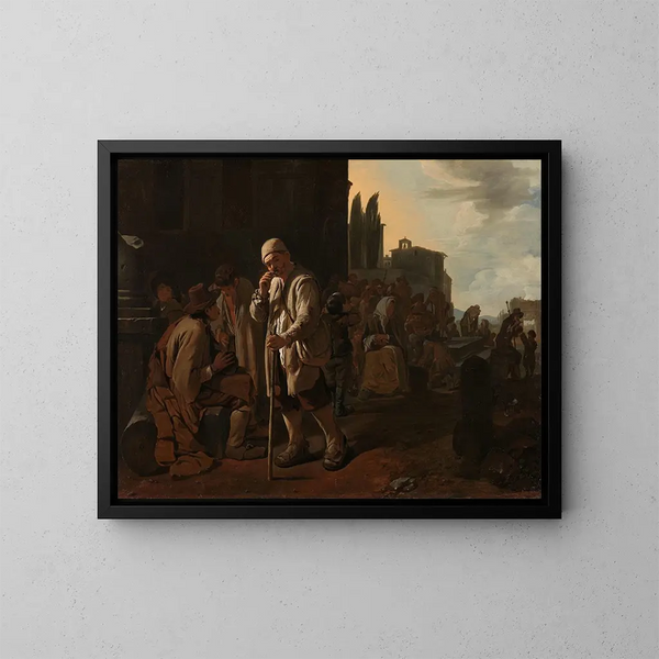 Nourrir les affamés - Michael Sweerts — framed artwork on a wall