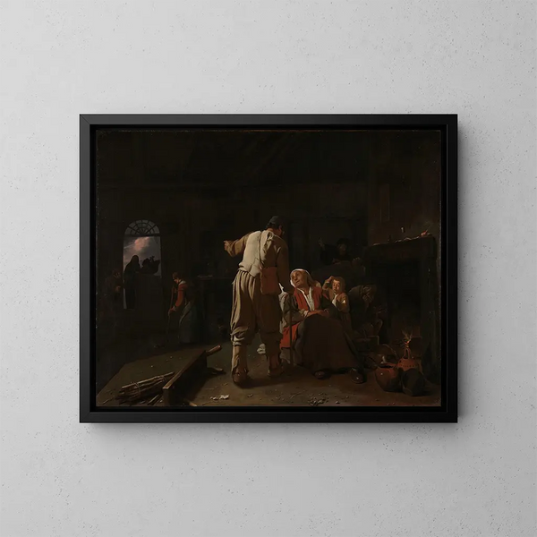 Visit to the Sick - Michael Sweerts — framed artwork on a wall