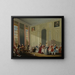 Mozart die een concert geeft in de salon van de Quatre Glaces in het paleis van de Tempel in de binnenplaats van de prins van Conti - Michel-Barthélemy Ollivier — ingelijst kunstwerk aan de muur