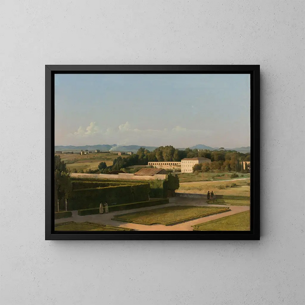 Vue des jardins de la Villa Médicis - Michel Martin Drolling — ingelijst kunstwerk aan de muur
