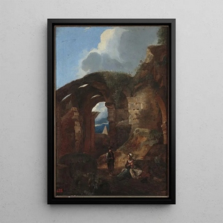 Michelangelo Cerquozzi - Vagabonds resting in the ruins of the Colosseum.webp