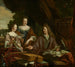 David, Agneta en hun dochter Catherina de Neufville - Michiel van Musscher — weergave van het kunstwerk