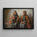 Vrouwen biddend op de veranda - Mieczysław Reyzner — ingelijst kunstwerk aan de muur