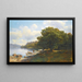 op het meerstrand - Mikhail Spiridonovich Erassi — ingelijst kunstwerk aan de muur