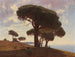 Landschap aan de kust in het zuiden met een kudde schapen - Mikhail Spiridonovich Erassi — weergave van het kunstwerk