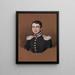 Portret van een jonge officier - Mikhail Terebenev — ingelijst kunstwerk aan de muur