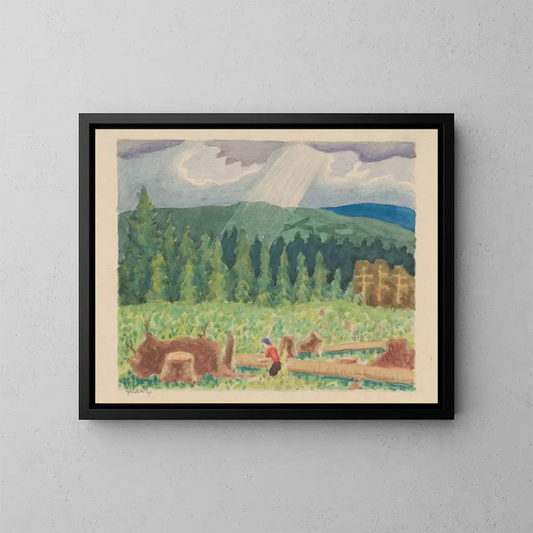 Rbanisko - Mikuláš Galanda — ingelijst kunstwerk aan de muur
