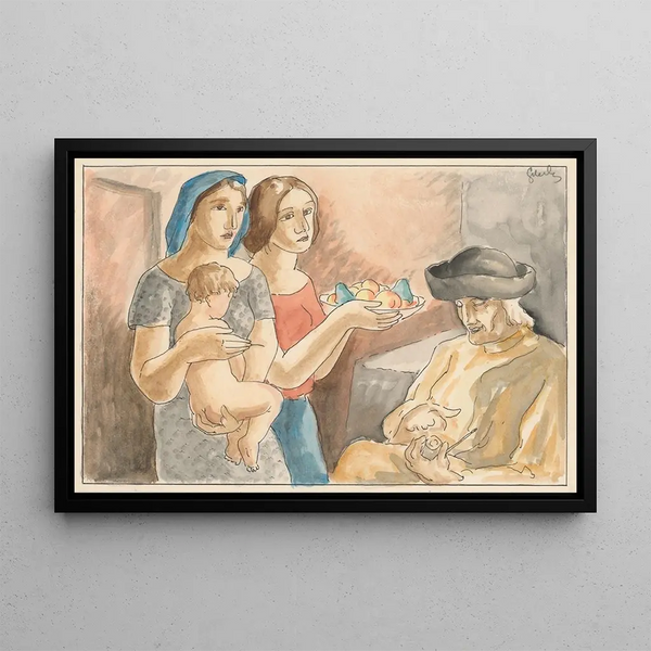 Vaderland - Mikuláš Galanda — ingelijst kunstwerk aan de muur