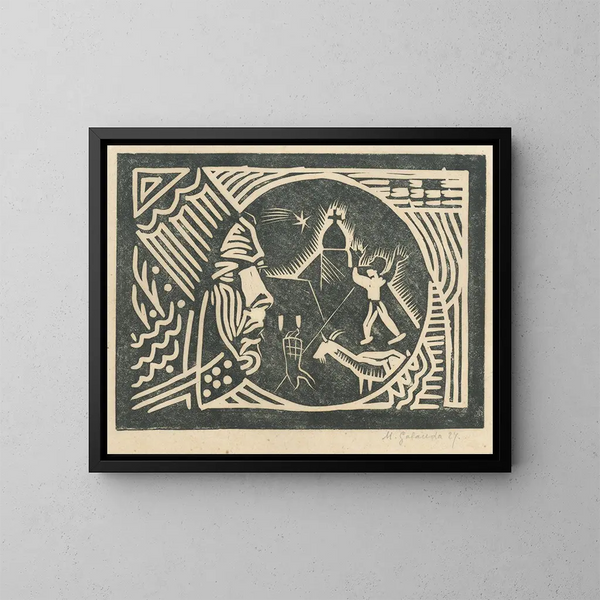 Door de ogen van een schilder - Mikuláš Galanda — ingelijst kunstwerk aan de muur