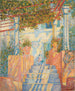 Terrasse rouge - Milan Milovanović — weergave van het kunstwerk