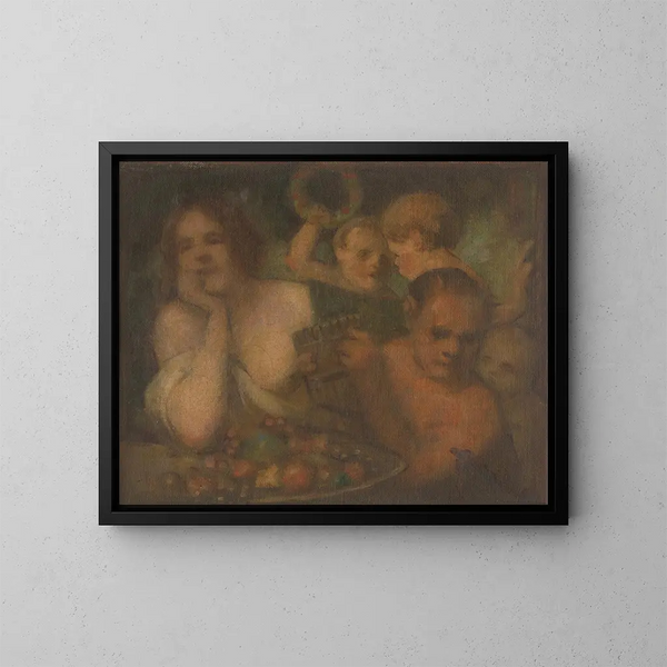 Bacchanales - Milan Thomka Mitrovský — ingelijst kunstwerk aan de muur