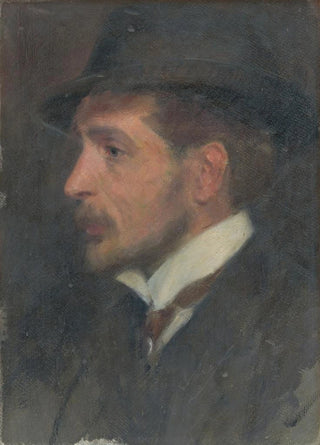 Milan Thomka Mitrovsk - SelfPortrait from Profile in a Hat.webp