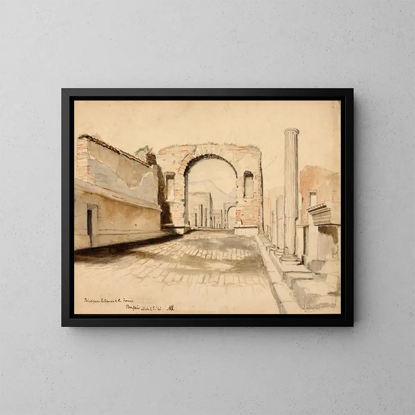 Entrance of the Pompeii Forum - Miner Kilbourne Kellogg — framed artwork on a wall