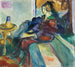 Zittend model op de bank II - Edvard Munch — weergave van het kunstwerk