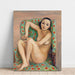 Reproductie van het schilderij van een model in een groene fauteuil - Nils Dardel
