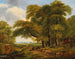 Vast landschap met een kudde vee - Monogramist SH — weergave van het kunstwerk