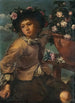 Jongen met een vaas rozen - Mons Bernardo — weergave van het kunstwerk