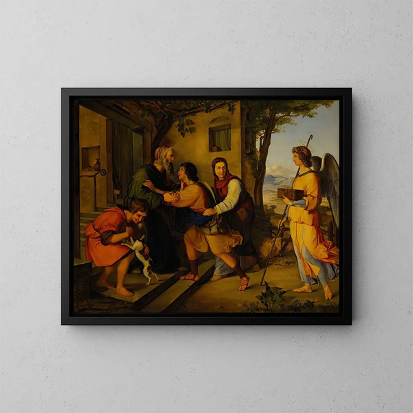 The Return of Tobiah - Moritz Daniel Oppenheim — framed artwork on a wall
