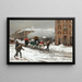 Milan, snow in the city - Mosè Bianchi — framed artwork on a wall
