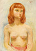 Jonge Blonde Vrouw - Moïse Kisling — weergave van het kunstwerk