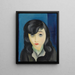 portret van een vrouw met een fringe - Moïse Kisling — ingelijst kunstwerk aan de muur