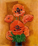 Vaas met papavers - Moïse Kisling — weergave van het kunstwerk