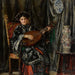 Musician playing mandolin and lute - Antonio Mancini — artwork view