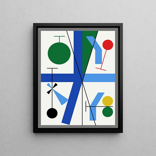 Myriam Thyes - Four spaces with blue broken cross.webp