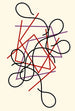 Geometric and Wavy Lines Painting - Myriam Thyes — artwork view