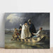 Reproductie van het schilderij Napoleon verlaat de Lobau na de nederlaag bij de Slag bij Aspern van Anton von Perger