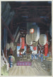 Dans le temple Kannon à Asakusa - Narazaki Eishō — weergave van het kunstwerk