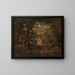 Een uitzicht door de bomen van Fontainebleau - Narcisse Virgile Diaz de la Peña — ingelijst kunstwerk aan de muur