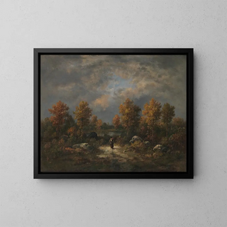 NarcisseVirgile Diaz de La Pea - Autumn The Woodland Pond.webp