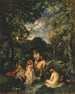 van de schilders in een bosbeek - Narcisse Virgile Diaz de la Peña — weergave van het kunstwerk