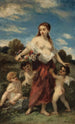 Flore vastgelegd door de liefde of L'onschuld in gevaar - Narcisse Virgile Diaz de la Peña — weergave van het kunstwerk