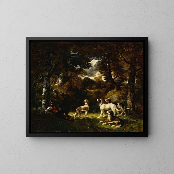 Jachtrest - Narcisse Virgile Diaz de la Peña — ingelijst kunstwerk aan de muur