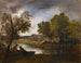 van Twee zwemmers aan de rand van een meer - Narcisse Virgile Diaz de la Peña — weergave van het kunstwerk