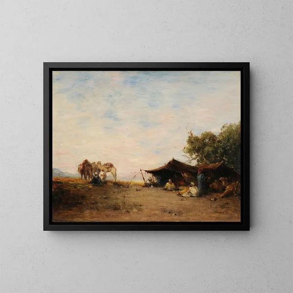 A hut - Narcisse Berchère — framed artwork on a wall