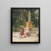 Flirter dans le jardin - Natale Attanasio — ingelijst kunstwerk aan de muur