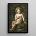 Putto voedt een aardbei aan een vogel - Nathaniel Schmitt — ingelijst kunstwerk aan de muur